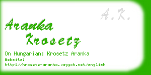 aranka krosetz business card